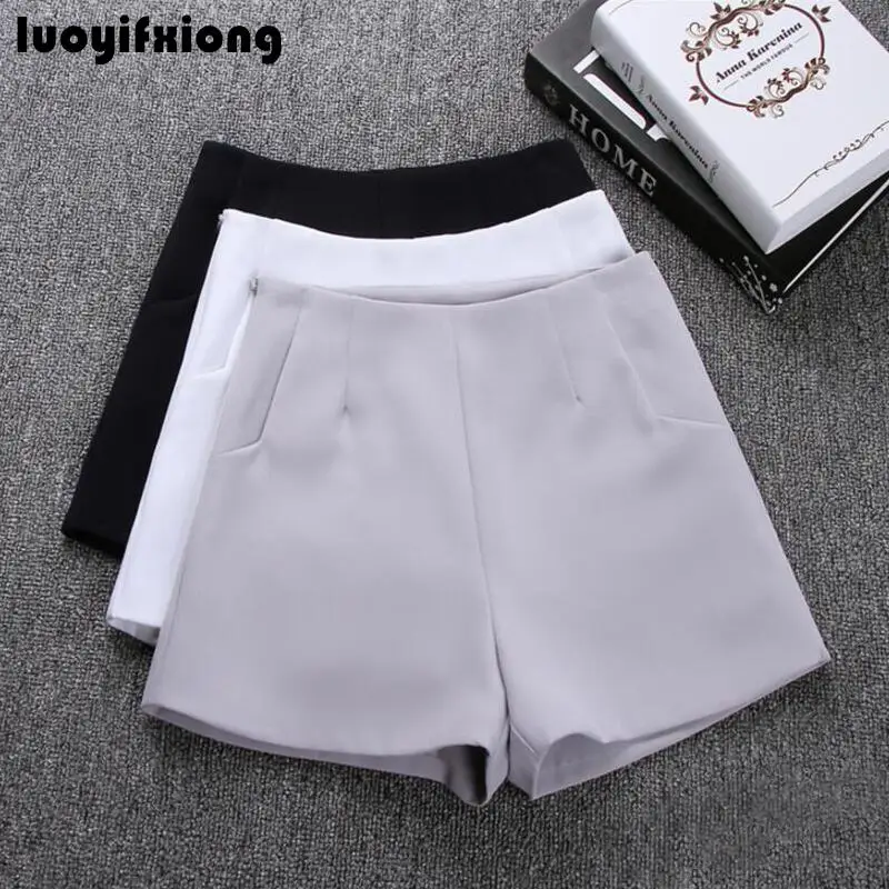 

Hot Fashion Lady Shorts for Women 2019 New Summer Women Shorts Skirts Casual High Waist Shorts Female Black White Short Pants