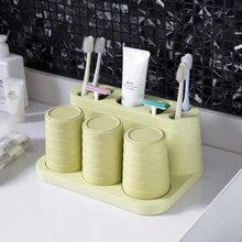 Mouthwashing чашки Зубная щётка держатель набор полки для ванной зубная паста стойку Зубная щётка подстаканник Зубная щётка держатель комплект