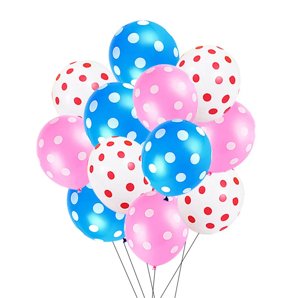 

12" Latex Polka Dot Balloons Birthday For Halloween Party 15pcs Wedding Marry Decoration Birthday Decoration Supplies