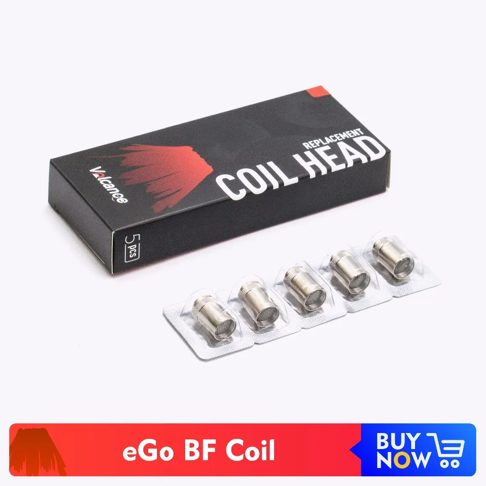 

Volcanee Replacement Coil BF Coil SS316 for eGo AIO Cuboid Mini Vape o.6ohm Coil Electronic Cigarette Accessories (5pcs/pack)