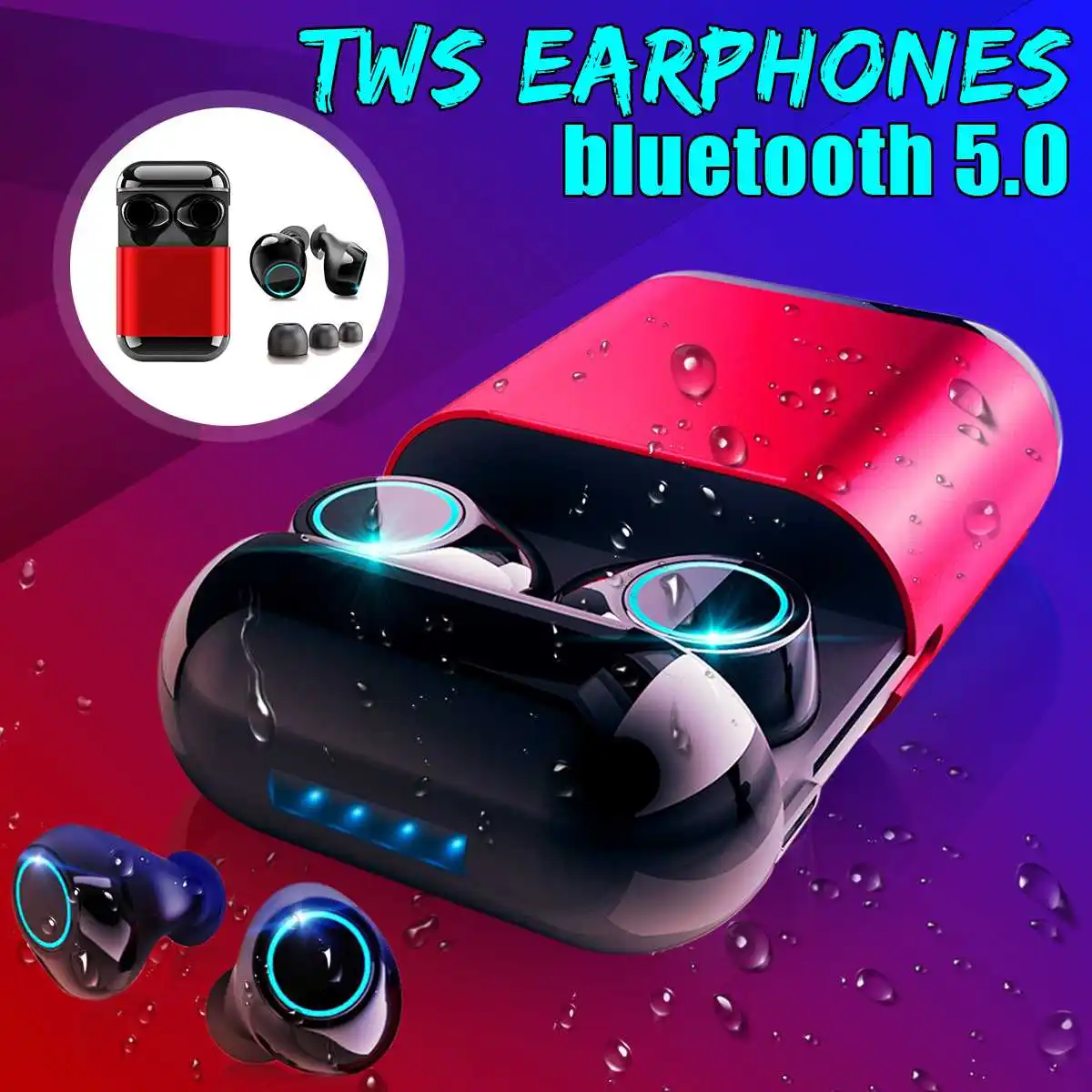 

bluetooth Ear bud TWS Earbuds Ture Wireless Bluetooth Earphones Stereo Sports Headset Bluetooth Earphone With Mic Charging Box