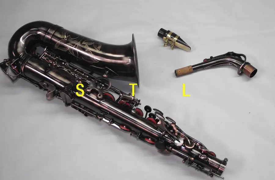 Advanced Antique Copper Alto Saxophone Eb Great Material And Tone