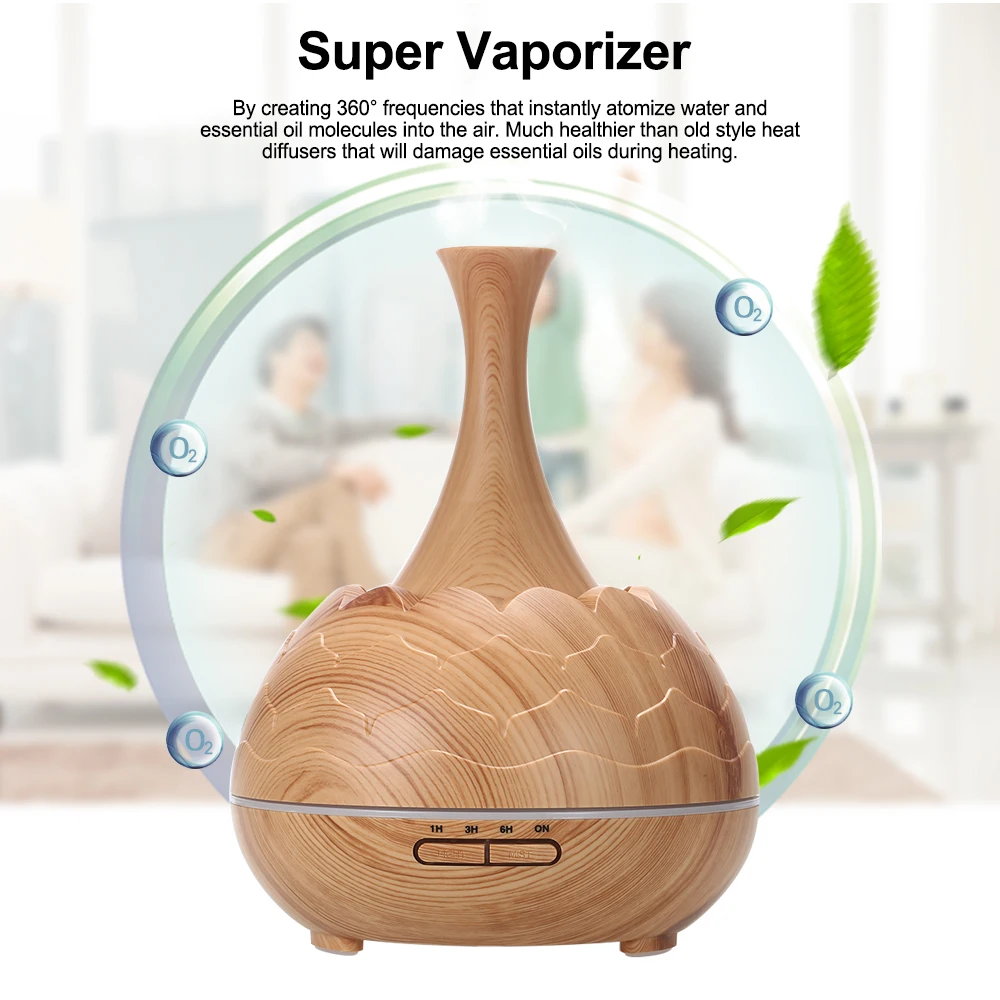 0.4L Smart Wifi Wireless Humidifier Essential with LED Night Lamp Oil Aromatherapy Mist Diffuser Phone App Control Voice Control