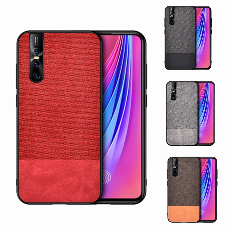 For VIVO V15 Pro Case Fabric Cloth shockproof Coque back Cover Soft Silicone Bumper Fundas For VIVO V15Pro V15 Phone Case
