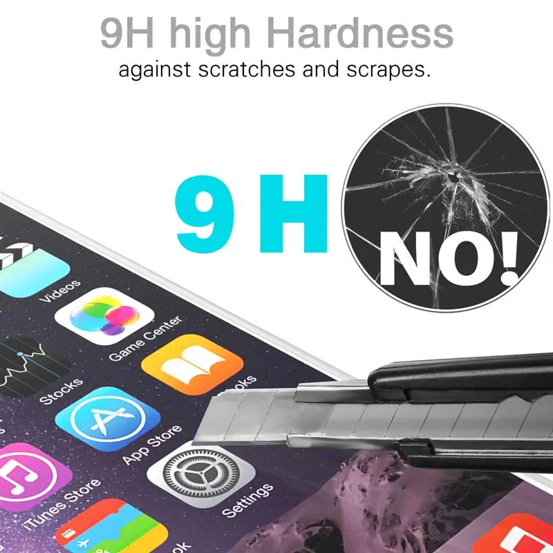 Закаленное стекло 9H для iPhone Xs Max XR 8 X 10 4 6 6s 5c SE Plus 7 защитная пленка чехол телефона +
