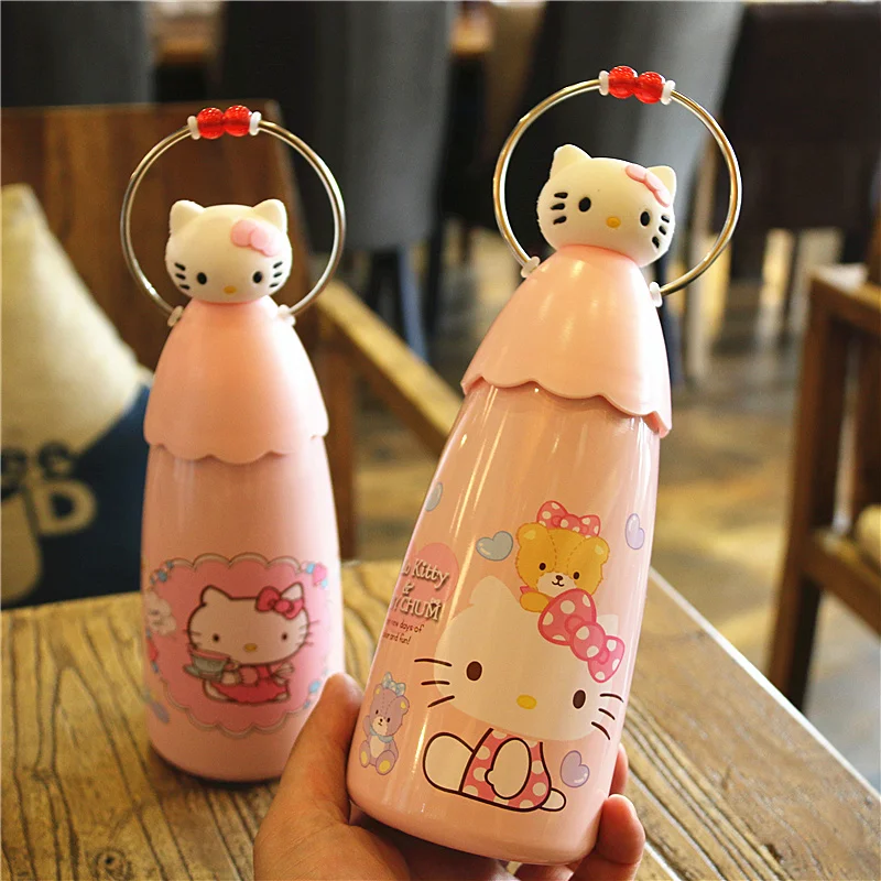 Kawaii мультяшная бутылка для воды термос из нержавеющей стали Термос Термокружка