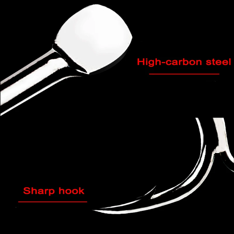 10Pcs/lot High Carbon Steel Fishing Hook Size 5#-12# Strong Double Barbed Hook for Soft Lure Jig Fishing Tackle Accessories DG11