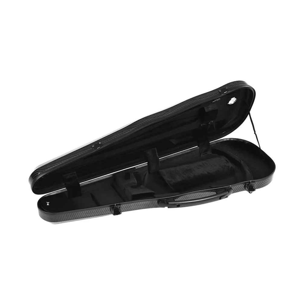 ammoon High quality 4/4 Full Size Violin Case Carbon Fiber Hardshell Violin Case with Built in