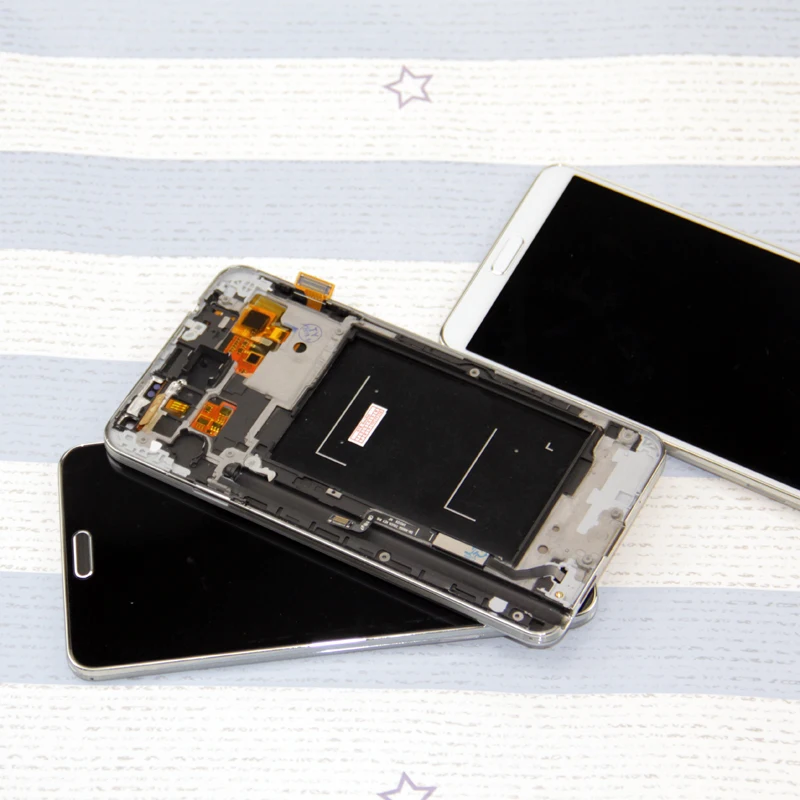

1pcs For Samsung Galaxy Note 3 N9005 LCD Display Touch Screen Digitizer with Bezel Frame Assembly Black White