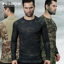 Уличная камуфляжная футболка с длинным рукавом для мужчин Военная футболка в армейском стиле рубашки Весна Лето Бег Спорт Охота страйкбол
