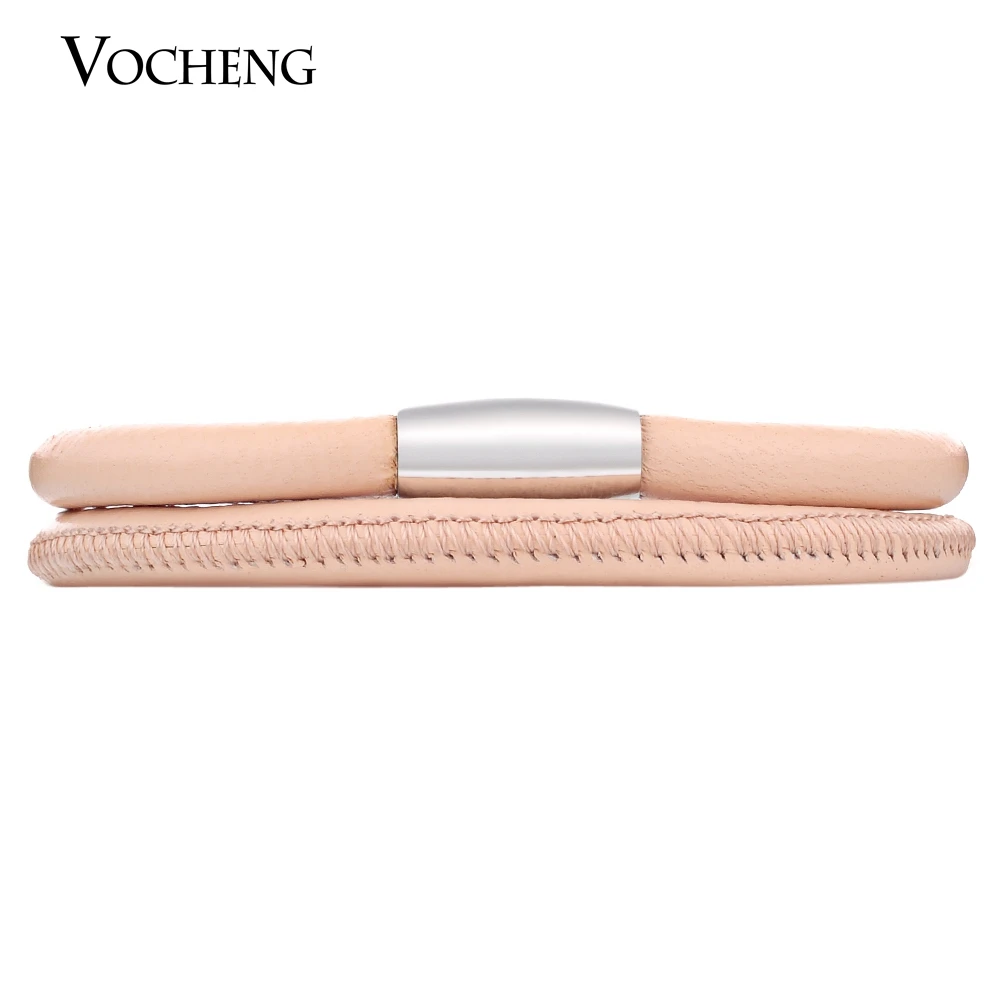

10pcs/lot Endless Charms Interchangeable Jewelry 4 Sizes Magnet Clasp Handtailor Sheepskin Bracelet VC-043*10