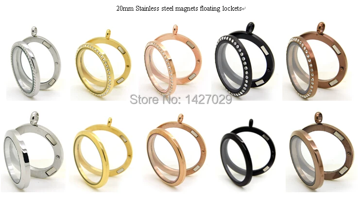 316L stainless steel floating lockets 7