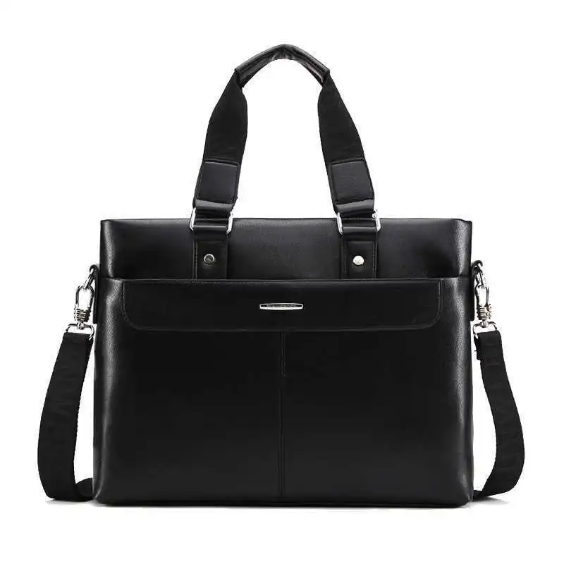 

2017 Men Leather Laptop Business Bag Messenger Bags Fashion Crossbody Shoulder Bags Casual Briefcases Bags 14" Lawyer Briefcase
