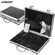 Профессиональный набор инструментов для пирсинга, ювелирных изделий, плоскогубцев, игл, чехол