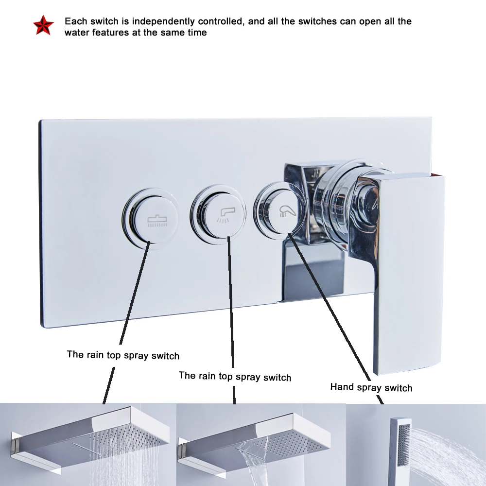 Billig BAKALA Zwei oder drei funktion Gerät Bad Mischer Dusche Ausgesetzt Ventil Thermo Bad Wasserhahn BR 9916