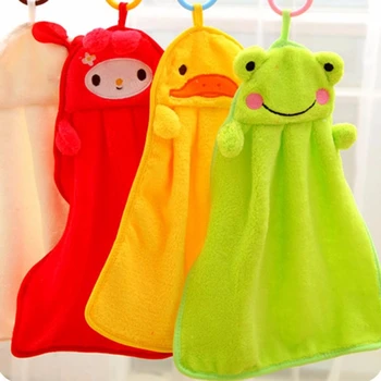 

Cute Children Baby Towels Soft Coral Fleece Kid Child Towel Cartoon Baby Wipe Sweat Hung Baby Cute Newborn Infant Towel