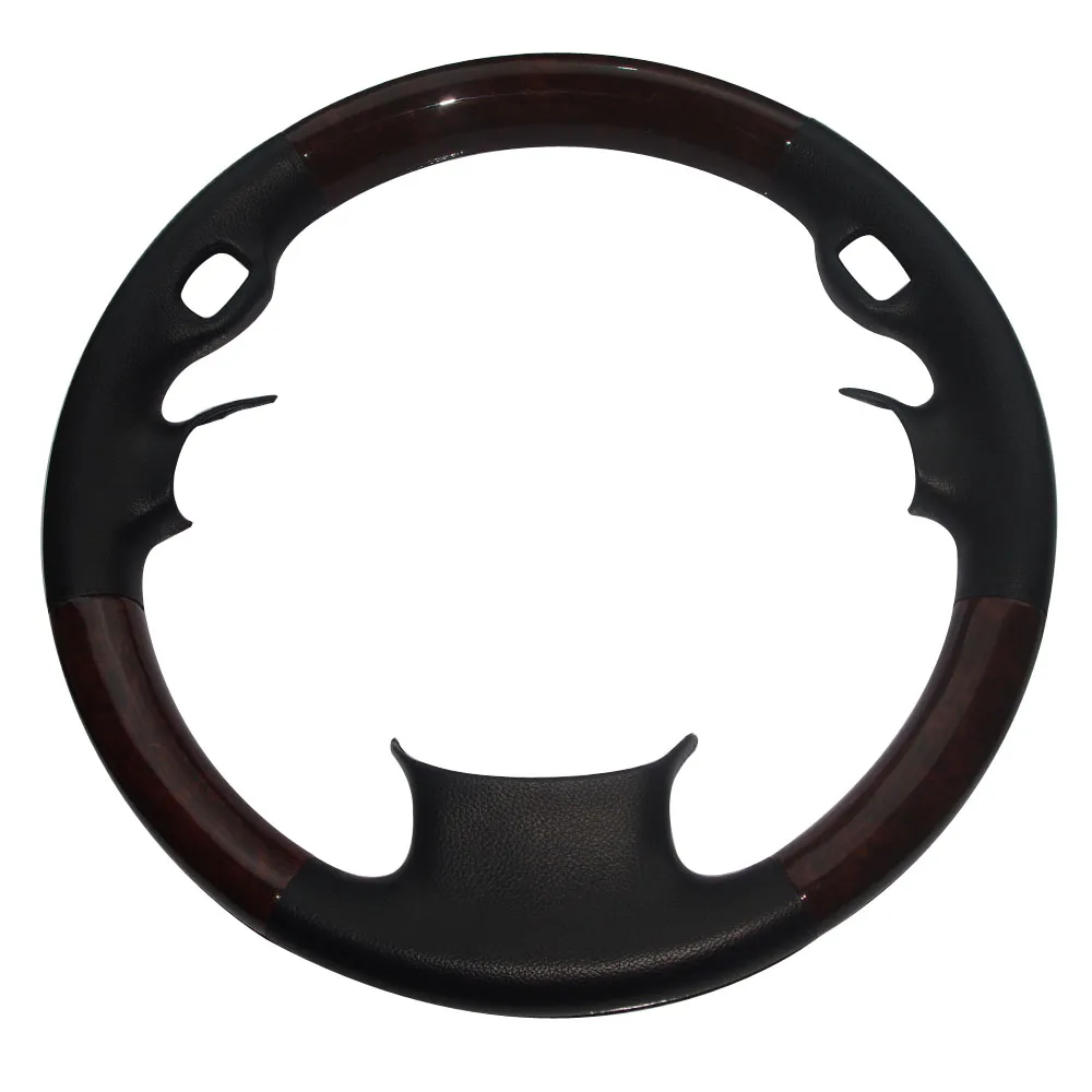 

Black Leather Wood Steering Wheel Protector Cover for BMW 3-Spokes E65 E66 E67 730Li 735i 735Li 740i 745i 750i 760li 740d 745d