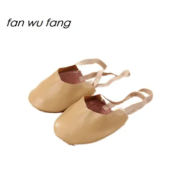 

fan wu fang New Arrival Beige Whole Skin Half Shoes Artistic Gymnastics Shoes Gym Shoes Fitness Shoes According The CM to Buy