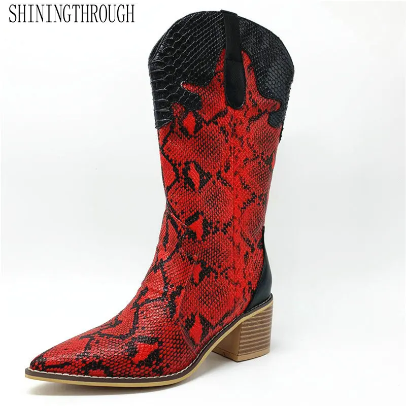 

Superfine Fiber Mid Calf Women Boots Fashion Erogenous Pinnted Toe High Heel Women Shoes Spring Autumn Ladies Casual Party Shoes