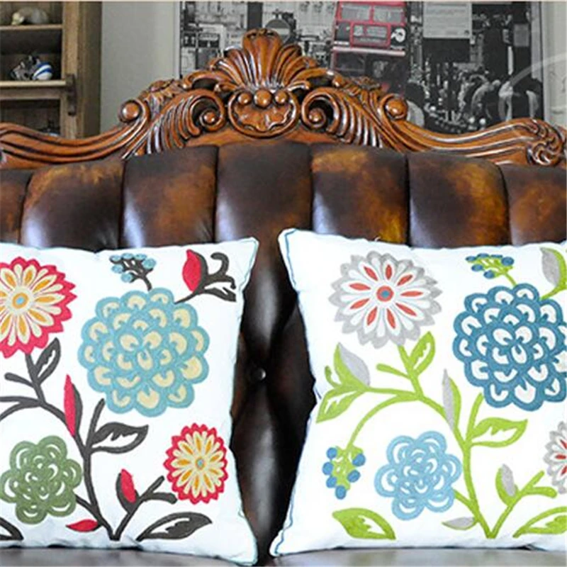 Wholesale Pastoral Ethnic style Chair Cushion hand embroidered Seat