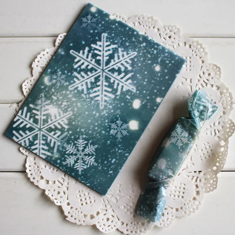 Limited 9*12cm 100pcs Snowflake In Sky Candy Paper For Food Sweet Taffy