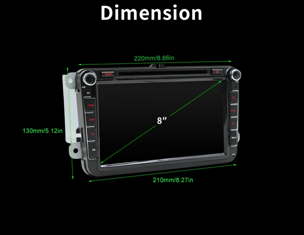 Excellent Android 7.1 Car DVD for VW  passat b7 b6 golf 5 Jetta Passat Tiguan Touch Screen Wifi GPS Bluetooth Radio USB SD Steering wheel 3
