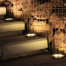 4 шт. 8 Светодиодный светильник на солнечной энергии, напольный светильник, наружная дорожка, садовый настил, подземные лампы, Прямая поставка