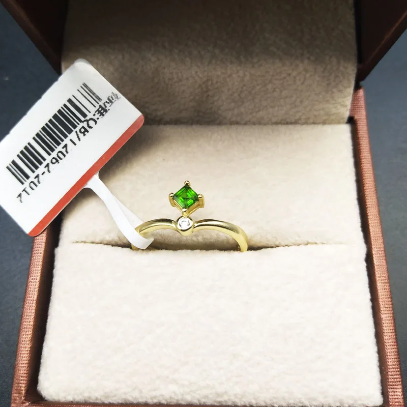 

925 Silver natuarl Diopside rings girl fashion jewelry silver 925 jewelry New Women Ring women plant j030301agt
