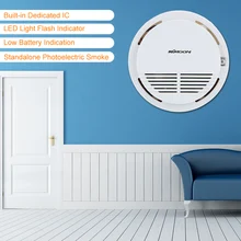 Фотоэлектрический 9V дымовый пожарный извещатель детектор дыма Сенсор домашней безопасности Системы