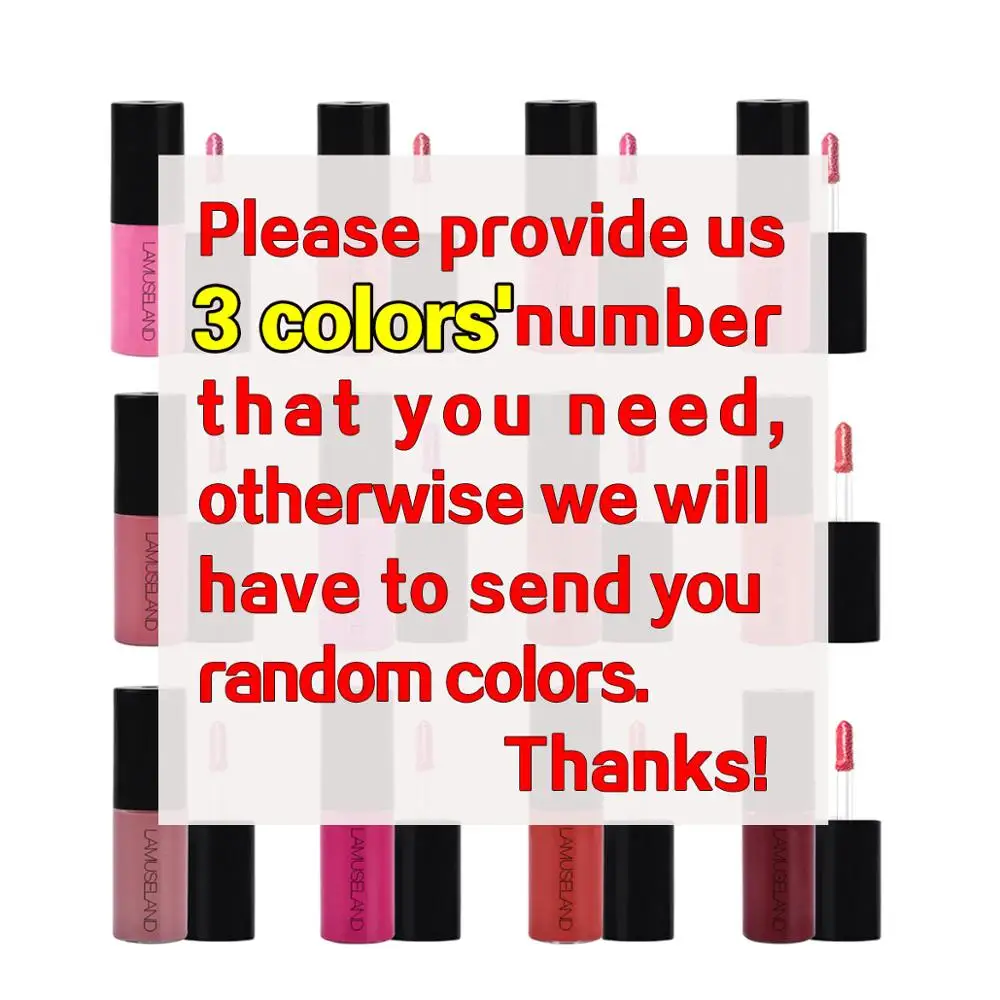 3Pcs/Lot Waterproof Long-Lasting Matte Mini Lipstick 12 Colors Lip Gloss 3.5g Lips Makeup Brand LAMUSELAND#L18L13 - Цвет: Choose 3 Colors