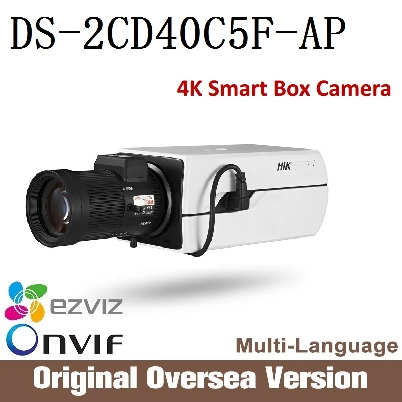 HIK DS-2CD40C5F-AP 12mp ip camera PoE 4K Smart IP Box Camera ONVIF Smart CCTV security original English version upgrade