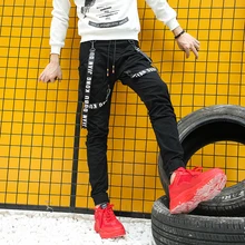 Осень, рекомендуемый тренд, список, модные повседневные мужские штаны в стиле хип-хоп для саморазвития, длинные ноги, хаки, черный, армейский, зеленый