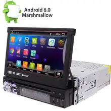 Single 1DIN 7″ Android 6.0 Quad-Core Car DVD Player Stereo Navi GPS in dash car styling radio stereo+free map for your country