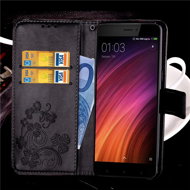 For Xiaomi Xiaomi Redmi 4X Case Luxury PU Leather Cover Phone Case For Xiaomi Redmi 4X 4 X Case Silicone Flip Wallet Phone Bag leather case for xiaomi