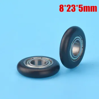 

10pcs 8*23*5mm spherical cam, inner diameter 8mm, POM/ nylon 688ZZ bearing pulley for furniture / doors and window