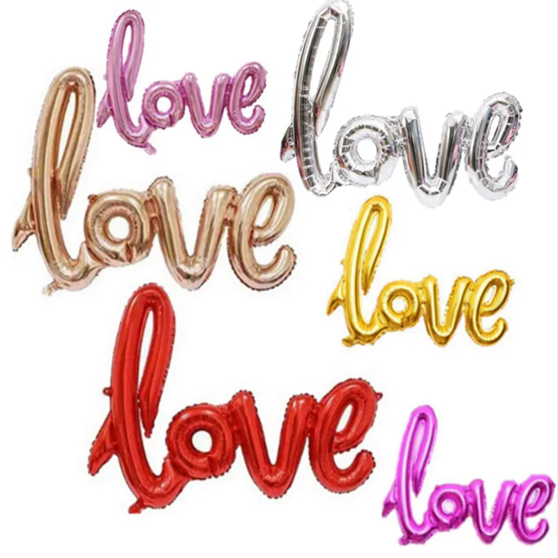 

LOVE letters Foil Balloon Romantic Mylar Balloons for Valentin's Day Engagement Wedding Party Decoration