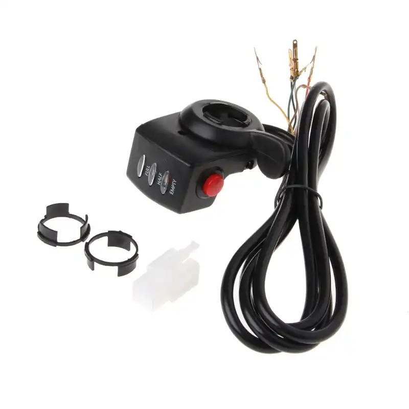 24V//36V//48V Electric Bicycle Half Twisting Grip LED Power Display Black Assembly