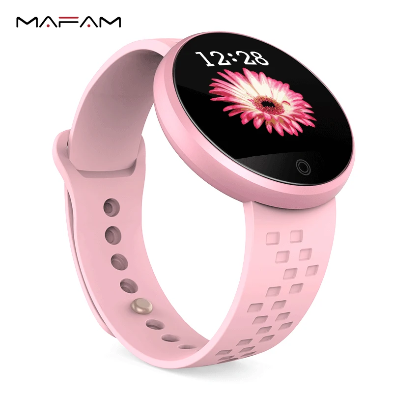 

MAFAM Women Smart Bracelet Fitness Tracker Heart Rate Monitor Waterproof Sport Step Smart Watch Band Wristband For IOS Android