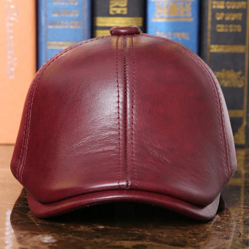 

Svadilfari Wholesale New 2018 Fashion Unisex Winter Genuine Leather Beret For Women Men Cap Hat Gorras boina feminina Amazing