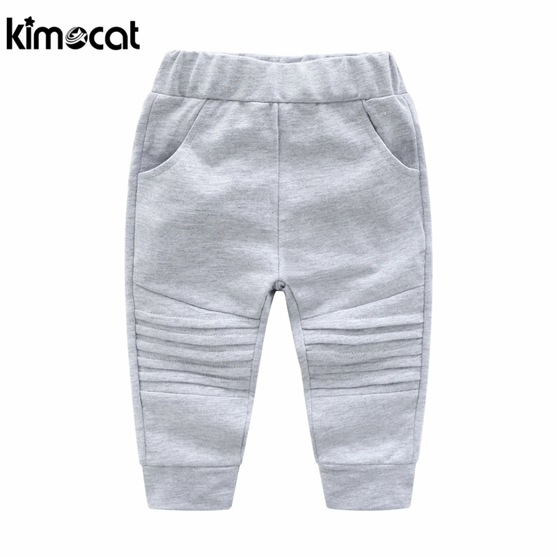Kimocat/весенне-осенние комплекты одежды для маленьких мальчиков комплект из 2 предметов: толстовка с капюшоном+ штаны, хлопок, комплекты одежды для детей Брендовые спортивные костюмы для малышей