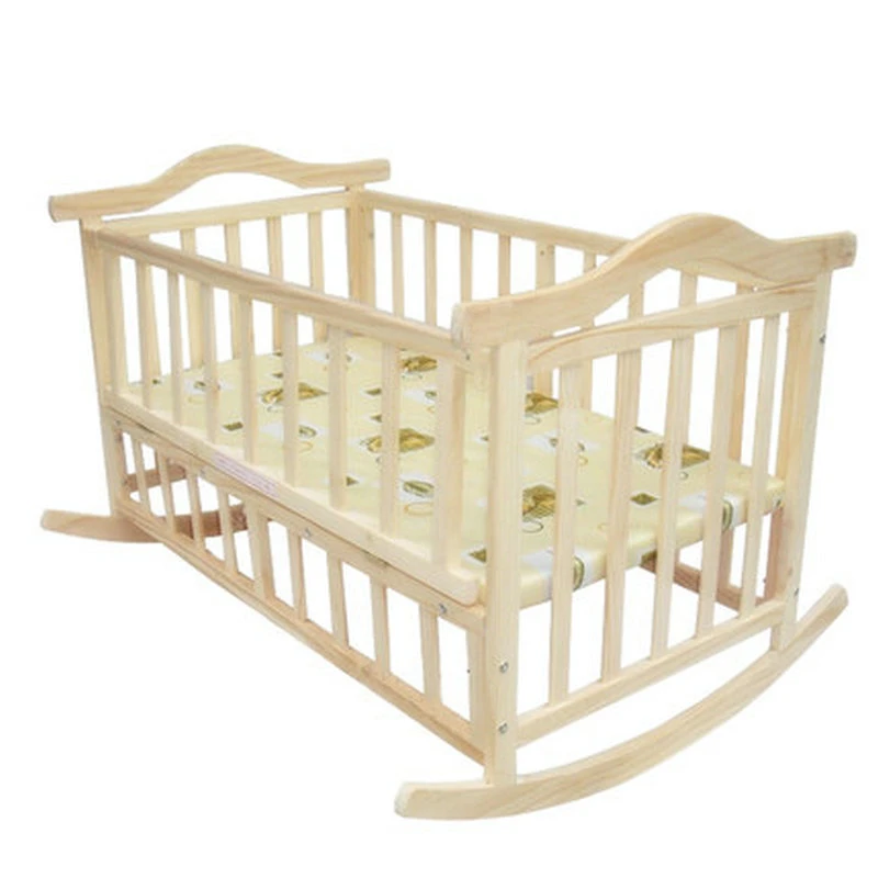 105cm 120cm Extra Big Size Baby Bed Kan Laden Volwassen Geen Verf Wieg Baby Schommelstoel Wieg Met Klamboe Rocking Bed Baby Bedrocking Cradle Aliexpress