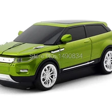 Беспроводная Спортивная мышь 2,4 ГГц в форме внедорожника, оптическая мышь, эргономичный дизайн для компьютера, ноутбука, зеленая