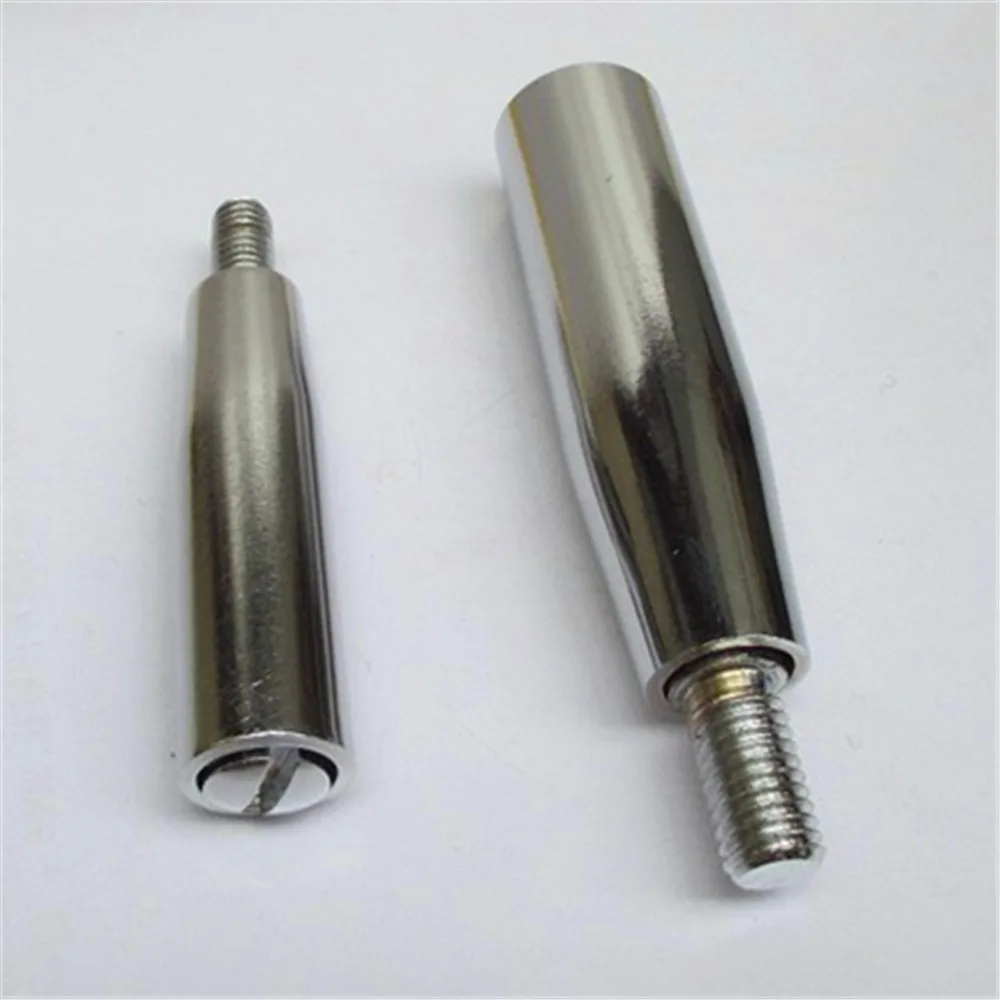 2 PCS Silver Tone 10mm Metal Thread Revolving Grip for Milling Machine