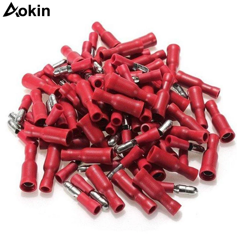 

Male-Female Insulated Crimp Bullet Plug Connectors Female Male Spade Insulated Electrical Crimp Terminal Connectors Wiring Plug
