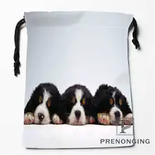 Пользовательские милая собака мешки Drawstring печати для хранения мода путешествия мини-сумка Плавание Пеший Туризм игрушки мешок Размеры 18x22 см#171203@ 2-06