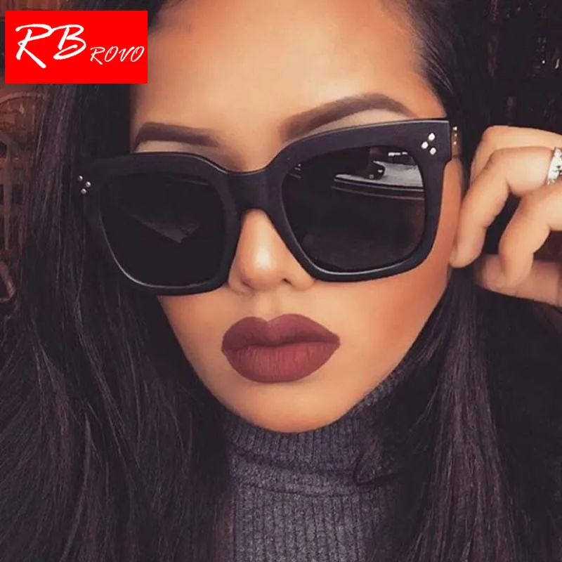 

RBROVO 2018 Fashion Square Sunglasses Women Designer Luxury Man/Women Sun Glasses Classic Vintage UV400 Outdoor Oculos De Sol