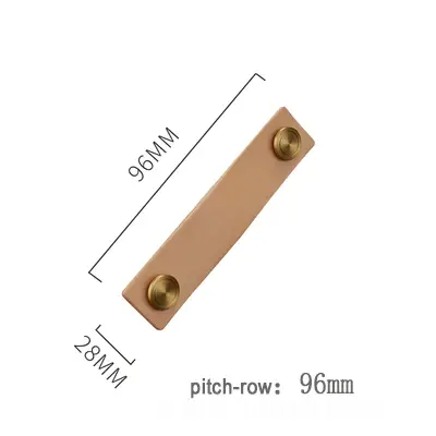 3 Color Brass Soft Leather Handle And Knobs For Furniture Cabinet