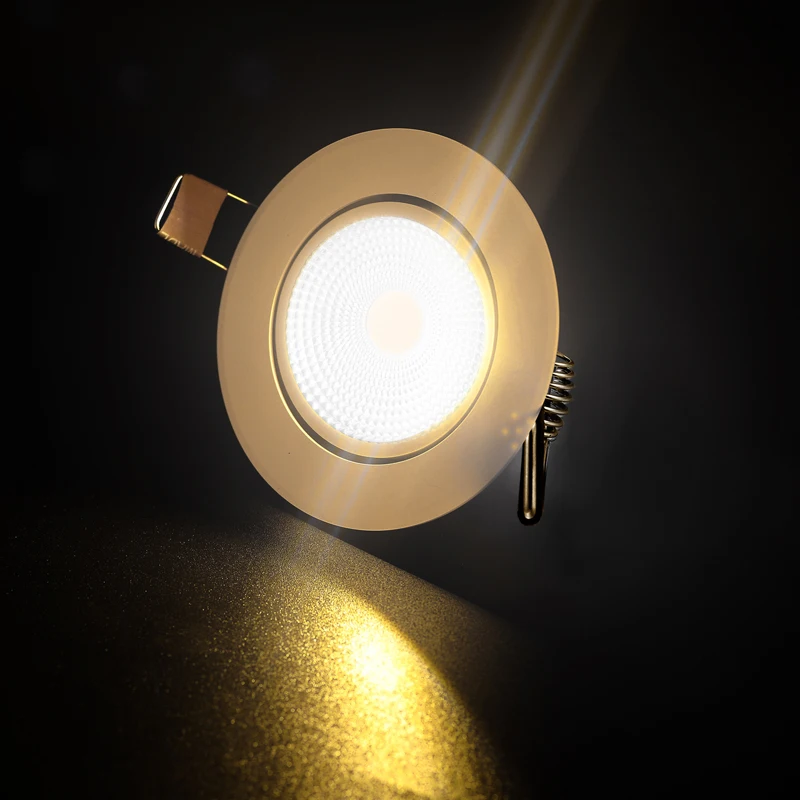 Dimmable светодиодный COB вниз светильник AC110V 220V 3W 5W 7W 12W Встраиваемый точечный
