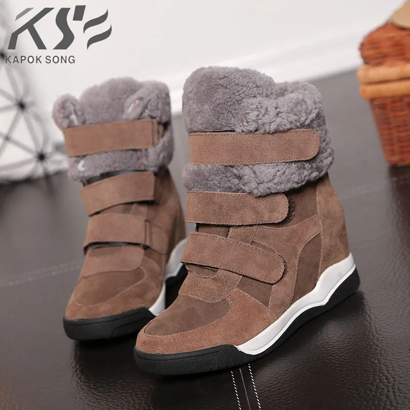 

winter sneaker luxury designer thick wool warm women shoes genuine sheepskin excellent quality fashional warm winter sneaker