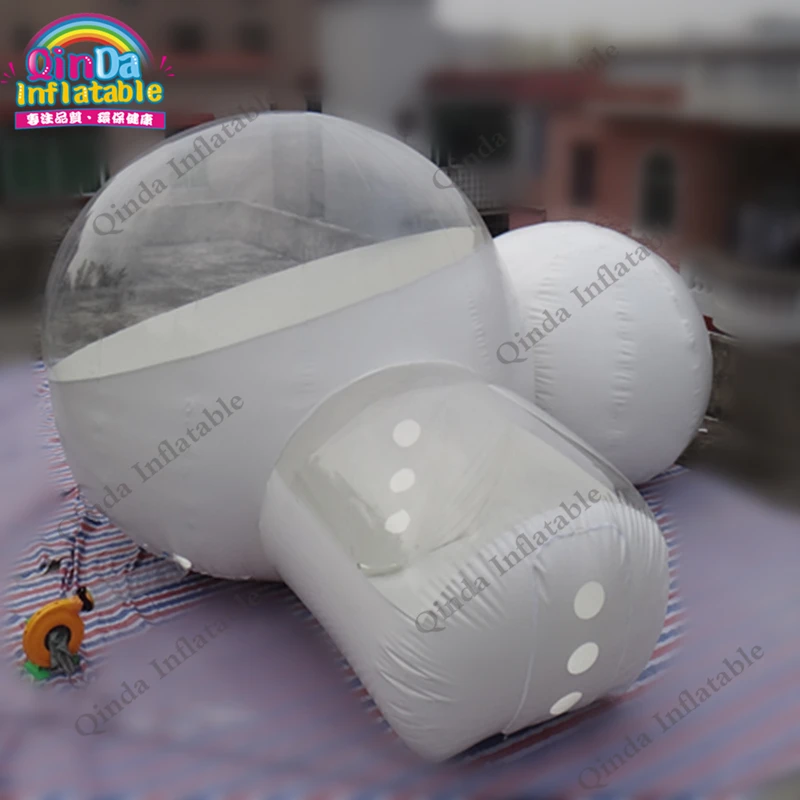 4m Diameter Inflatable Transparent Tent With Double Room,clear Inflatable Bubble Tent For Outdoor Camping 5